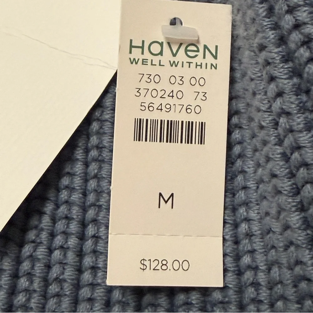 Haven Well Within Side Zip Cowl Neck Cable Knit Sweater Size Medium NWT - Picture 9 of 11